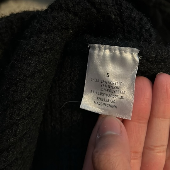 Harper Heritage Black Cable Knit Long Sleeve Sweater size S - Picture 6 of 6